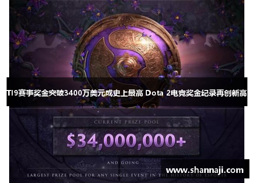 TI9赛事奖金突破3400万美元成史上最高 Dota 2电竞奖金纪录再创新高 TI9赛事奖金突破3400万美元成史上最高 Dota 2电竞奖金纪录再创新高
