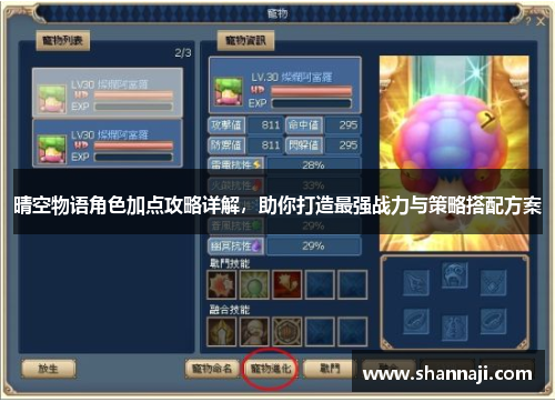 晴空物语角色加点攻略详解,助你打造最强战力与策略搭配方案 晴空物语角色加点攻略详解,助你打造最强战力与策略搭配方案